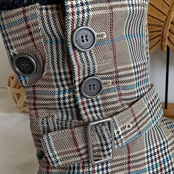 Sorelia Earhart 2011-12 Plaid Mid-Calf Boots Sz 8.5 - Picture 13 of 14